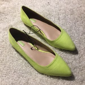 lime green flats